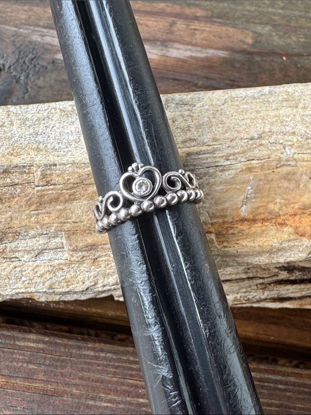 Pandora Sterling Silver Crown Ring